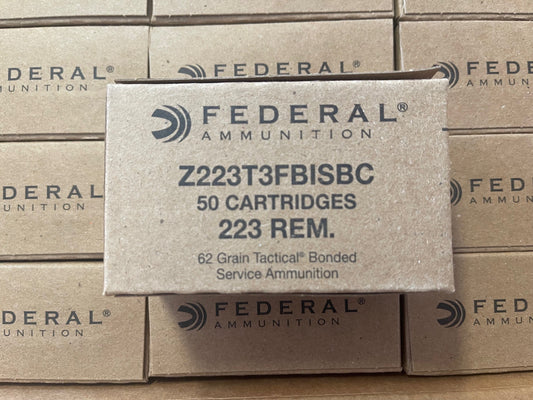 223 REM 62GR Federal Tactical Bonded (Z223T3FBISBC) Service Ammunition