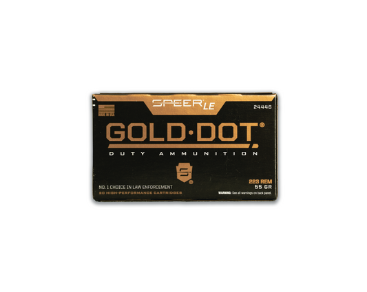 223 REM 55GR Speer Duty Rifle Gold Dot Soft Point (24446) - Bone Frog Gun Club