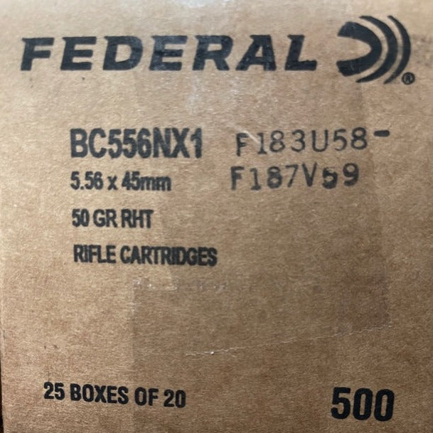 5.56 50GR Federal Frangible (BC556NX1) - Bone Frog Gun Club