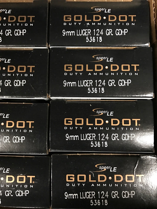 9MM 124GR Speer Gold Dot HP (53618) - Bone Frog Gun Club